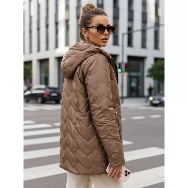 Dámská bunda DSTREET TY5608 HNĚDÁ 
