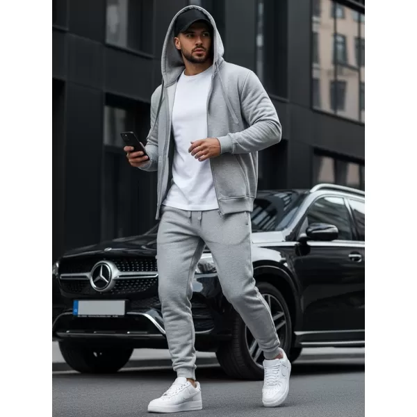  Pánská mikina DSTREET BX2412 SVĚTLE ŠEDÁ 