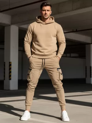 Pánské kalhoty DSTREET UX4157 BÉŽOVÁ
