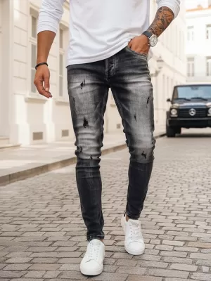 Pánské kalhoty DSTREET UX3996 SVĚTLE ŠEDÁ