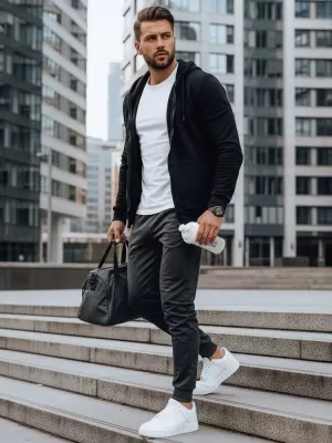 Pánské kalhoty DSTREET UX4123 TMAVĚ ŠEDÁ