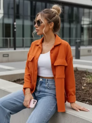 Dámská bunda DSTREET TY3510 ORANŽOVÁ