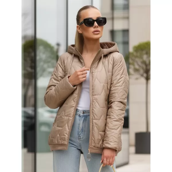  Dámská bunda DSTREET TY5547 KARAMELOVÁ 