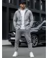 Pánská mikina DSTREET BX2412 SVĚTLE ŠEDÁ