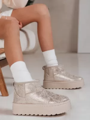 Dámské boty DSTREET ZY1293 BÉŽOVÁ
