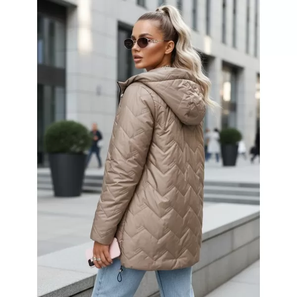  Dámská bunda DSTREET TY5609 KARAMELOVÁ 