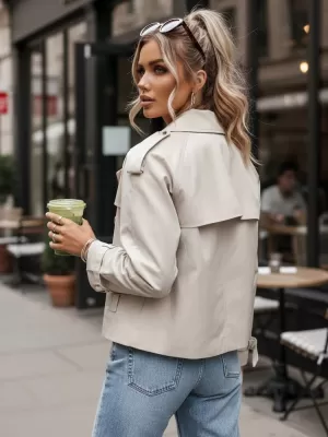 Dámská bunda DSTREET NY0772 BÍLÁ