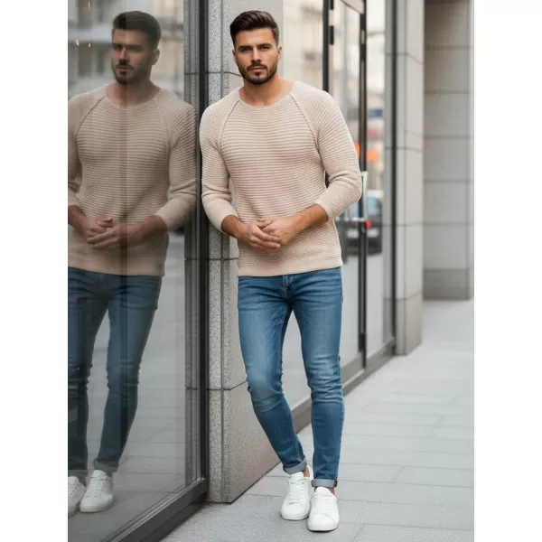  Pánský svetr DSTREET WX1578 BÉŽOVÁ 