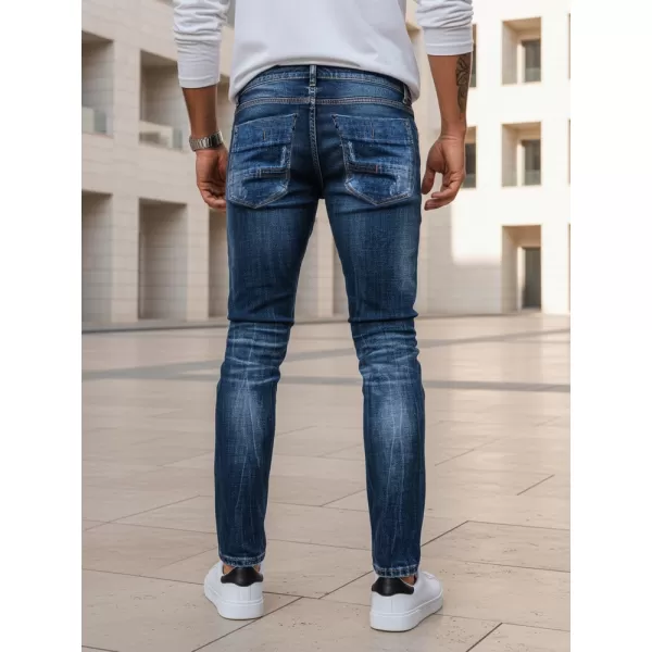  Pánské kalhoty DSTREET UX3948 MODRÁ 