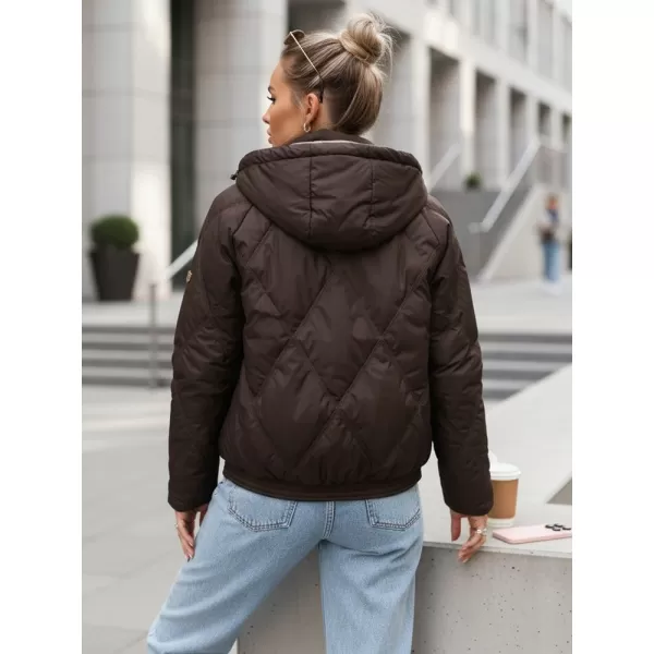  Dámská bunda DSTREET TY5671 HNĚDÁ 