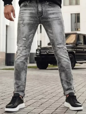 Pánské kalhoty DSTREET UX4133 TMAVĚ ŠEDÁ