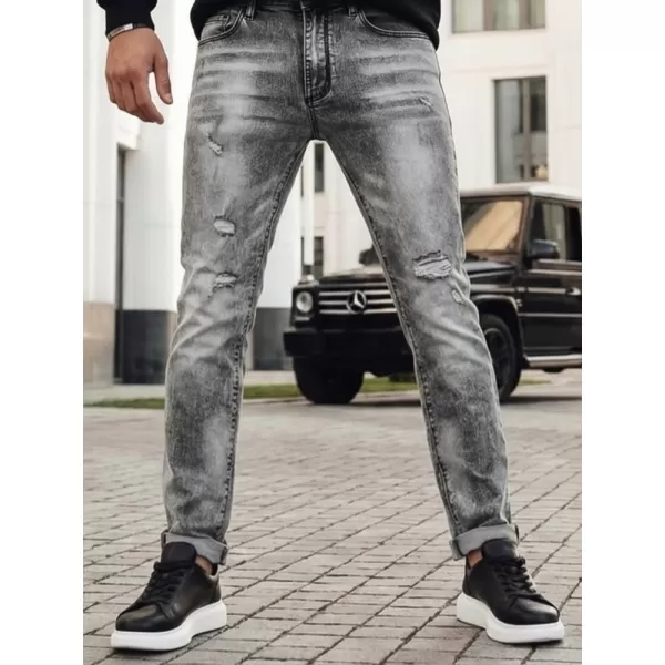  Pánské kalhoty DSTREET UX4133 TMAVĚ ŠEDÁ 