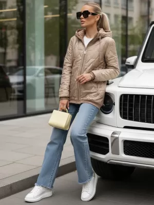 Dámská bunda DSTREET TY5547 KARAMELOVÁ