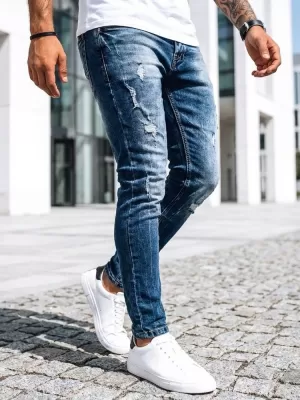 Pánské kalhoty DSTREET UX3995 TMAVĚ MODRÁ