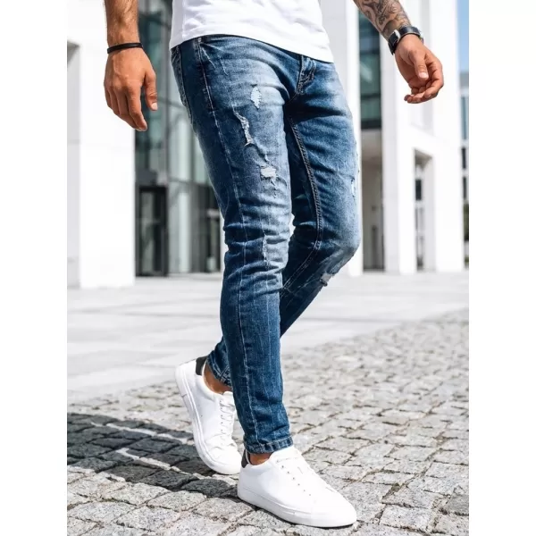  Pánské kalhoty DSTREET UX3995 TMAVĚ MODRÁ 
