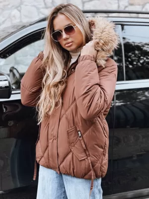 Dámská bunda DSTREET TY5231 HNĚDÁ