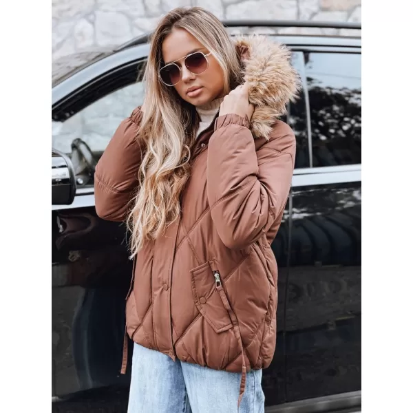  Dámská bunda DSTREET TY5231 HNĚDÁ 