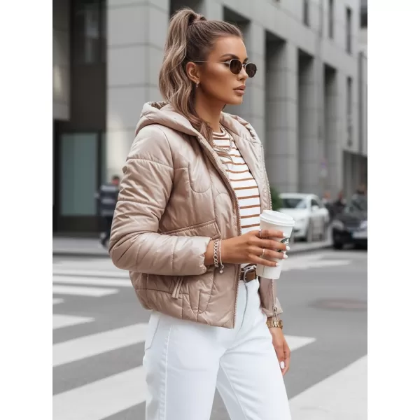  Dámská bunda DSTREET TY3715 KARAMELOVÁ 
