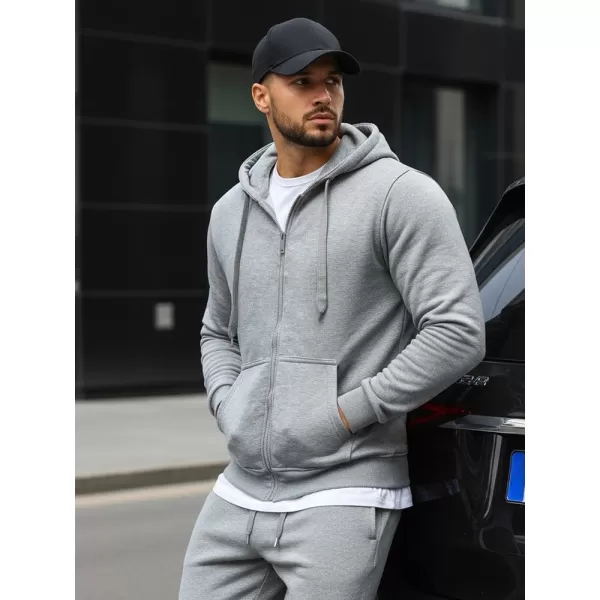  Pánská mikina DSTREET BX2412 SVĚTLE ŠEDÁ 