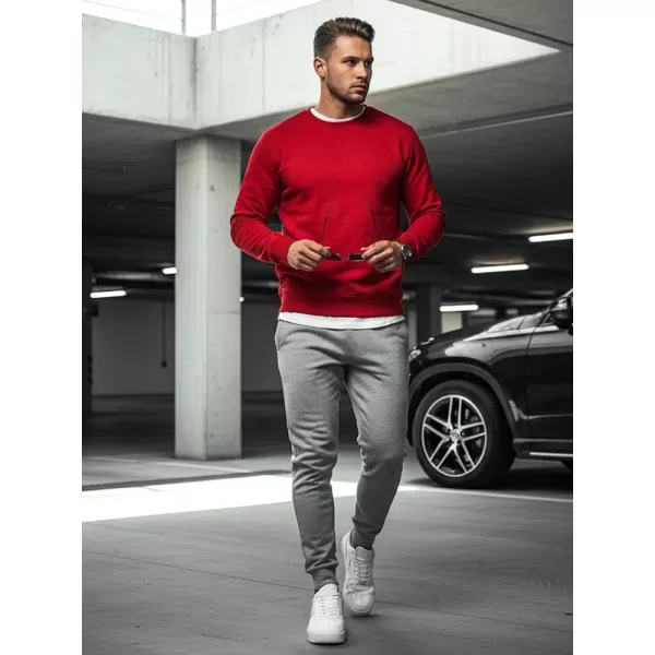  Pánská mikina DSTREET BX3867 ČERVENÁ 