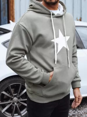 Pánská mikina DSTREET BX5928 KHAKI
