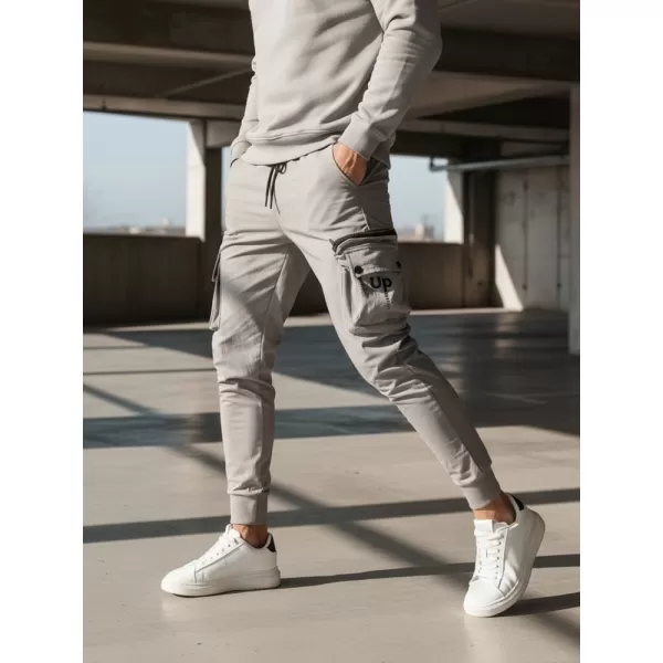  Pánské kalhoty DSTREET UX4156 TMAVĚ ŠEDÁ 