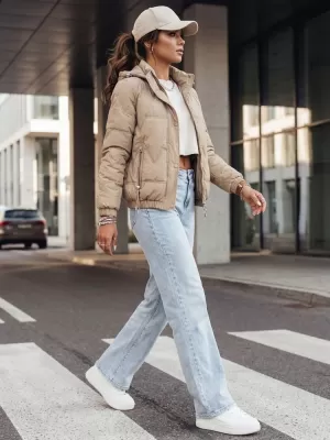 Dámská bunda DSTREET TY4177 BÉŽOVÁ