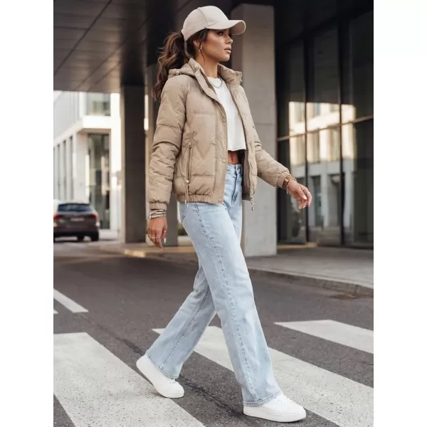  Dámská bunda DSTREET TY4177 BÉŽOVÁ 