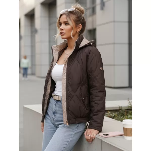  Dámská bunda DSTREET TY5671 HNĚDÁ 