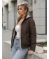 Dámská bunda DSTREET TY5671 HNĚDÁ