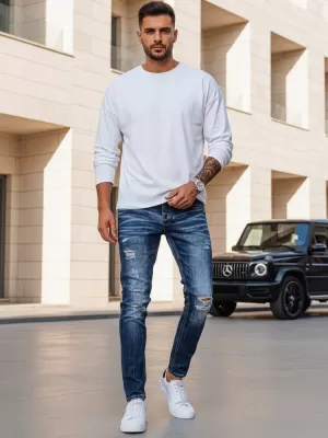 Pánské kalhoty DSTREET UX3948 MODRÁ