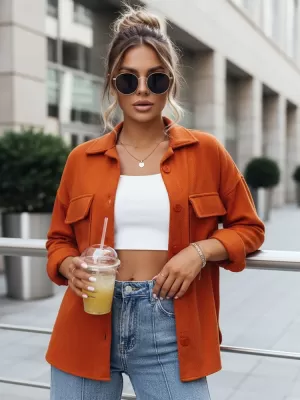 Dámská bunda DSTREET TY3510 ORANŽOVÁ