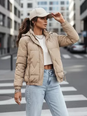Dámská bunda DSTREET TY4177 BÉŽOVÁ