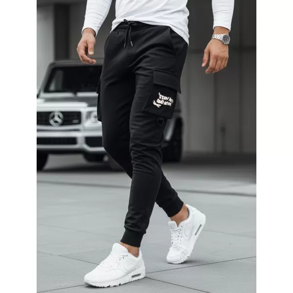  Pánské kalhoty DSTREET UX4161 ČERNÁ 