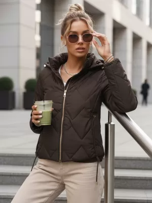 Dámská bunda DSTREET TY5670 HNĚDÁ