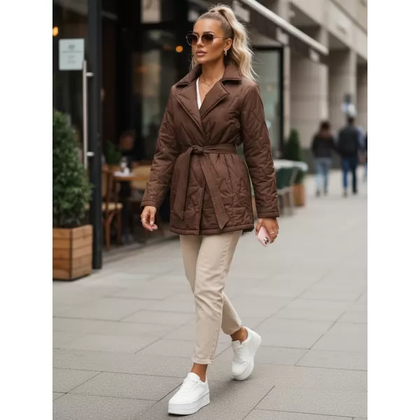  Dámská bunda DSTREET TY5586 HNĚDÁ 