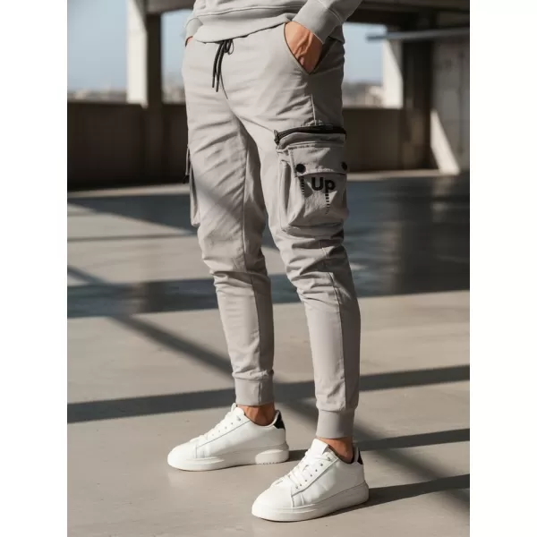  Pánské kalhoty DSTREET UX4156 TMAVĚ ŠEDÁ 