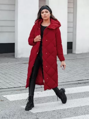 Dámský kabát DSTREET TY5479 BORDOVÁ