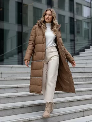 Dámská bunda DSTREET TY5167 HNĚDÁ