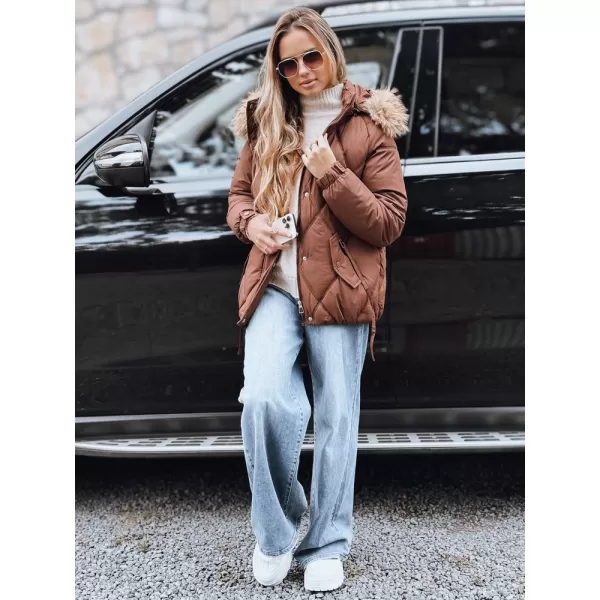  Dámská bunda DSTREET TY5231 HNĚDÁ 