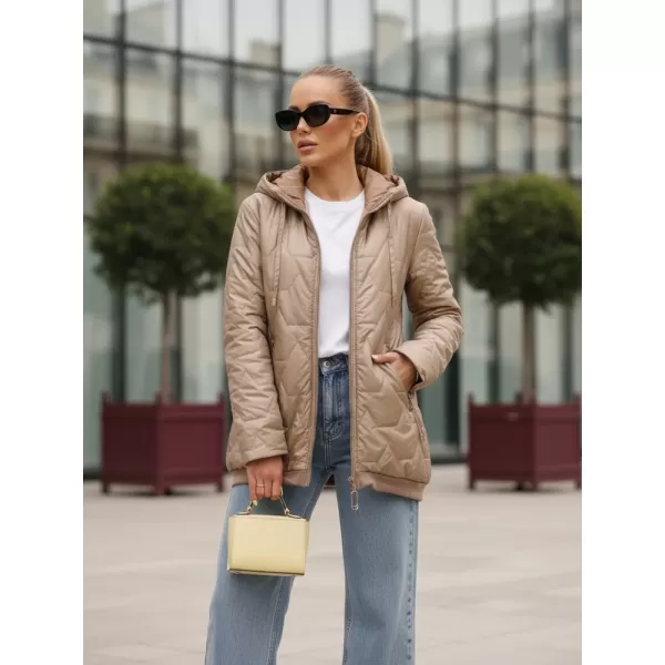  Dámská bunda DSTREET TY5547 KARAMELOVÁ 