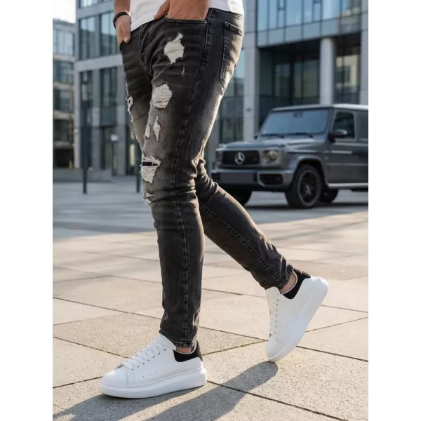  Pánské kalhoty DSTREET UX4152 TMAVĚ ŠEDÁ 
