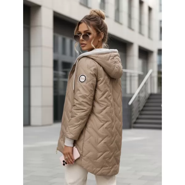  Dámská bunda DSTREET TY5612 KARAMELOVÁ 