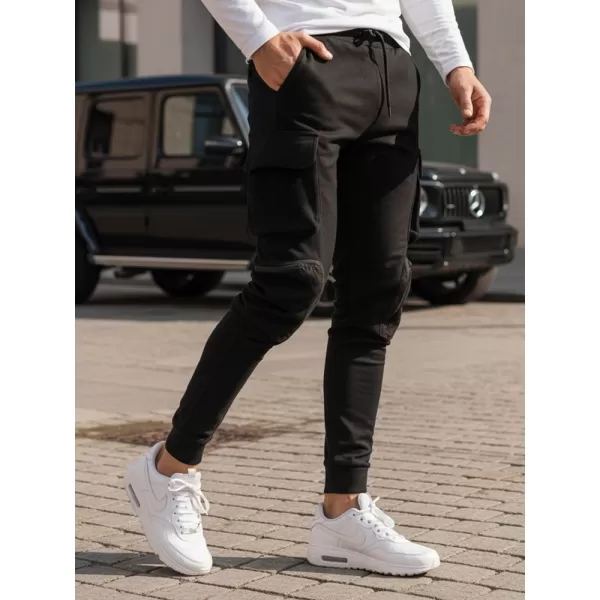  Pánské kalhoty DSTREET UX4164 ČERNÁ 