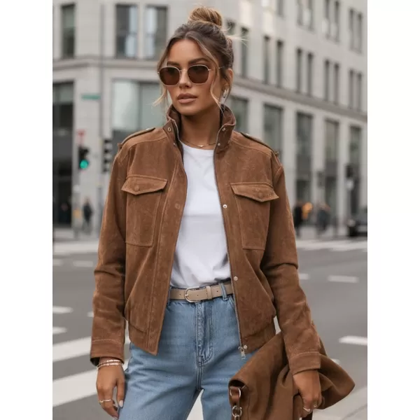  Dámská bunda DSTREET TY5644 HNĚDÁ 