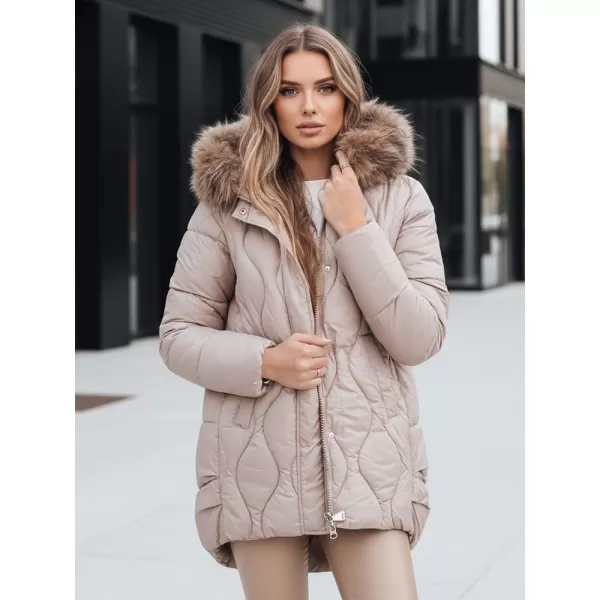  Dámská bunda DSTREET TY5494 BÉŽOVÁ 