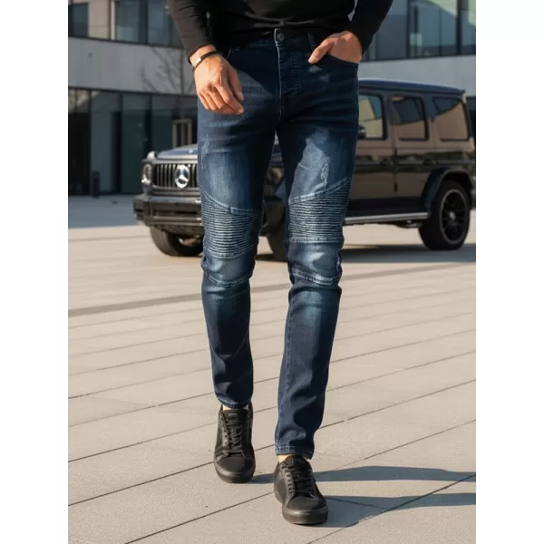  Pánské kalhoty DSTREET UX3804 MODRÁ 