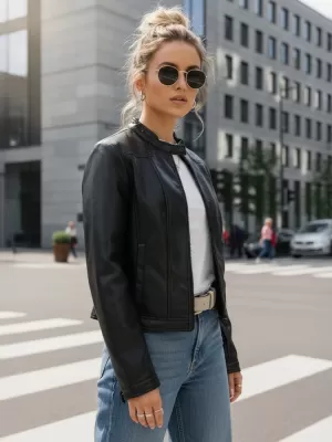 Dámská bunda DSTREET TY5568 ČERNÁ