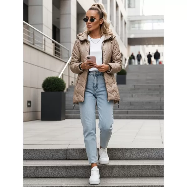  Dámská bunda DSTREET TY5609 KARAMELOVÁ 