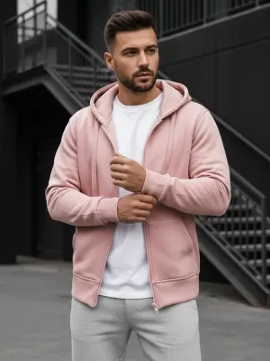 Pánská mikina DSTREET BX4834 RŮŽOVÁ